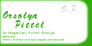 orsolya pittel business card